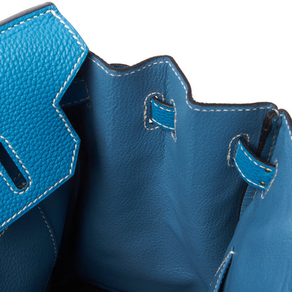 Hermes Togo Birkin 30 Blue Jean 18 of 29