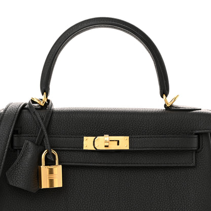Hermes Togo Kelly Retourne 25 Black 8 of 11