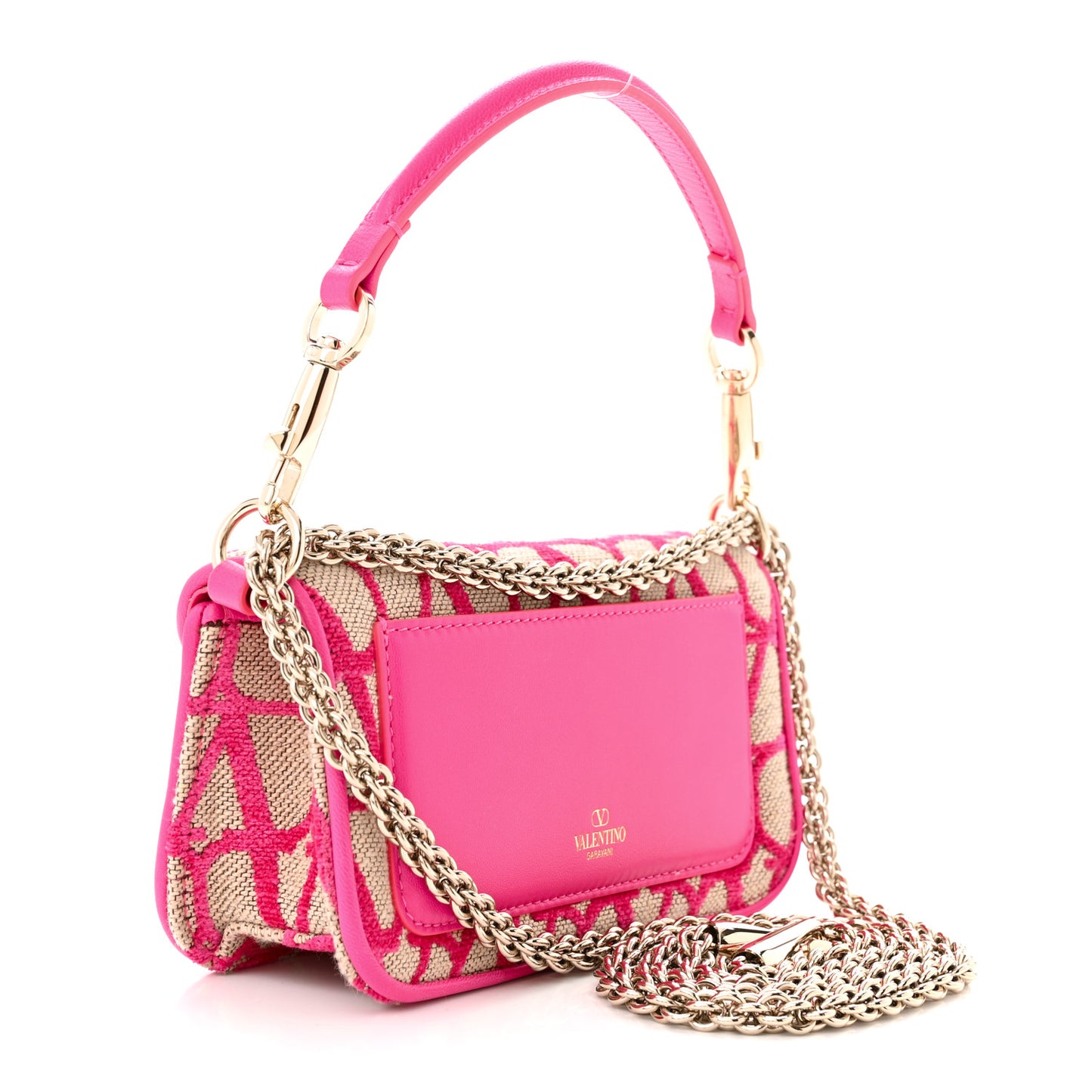 Toile Iconographe Goatskin Vlogo Small Loco Shoulder Bag Natural Pink PP