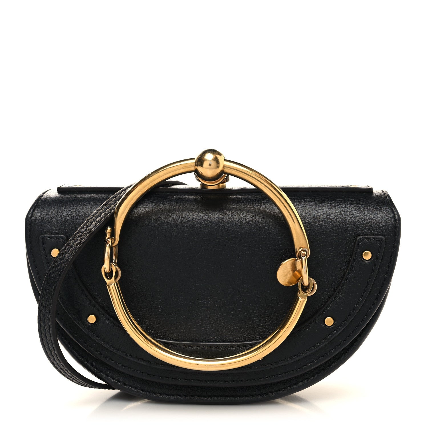 Chloe Calfskin Small Nile Bracelet Minaudiere Bag Black 1 of 10