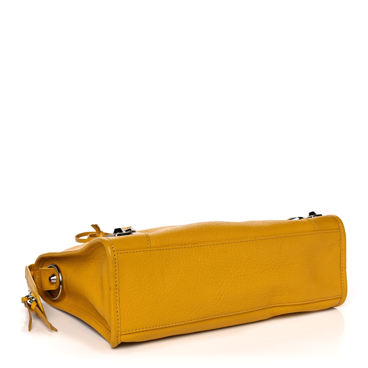 Balenciaga Chevre Silver Metallic Edge Hardware S City Jaune Epi 4 of 11