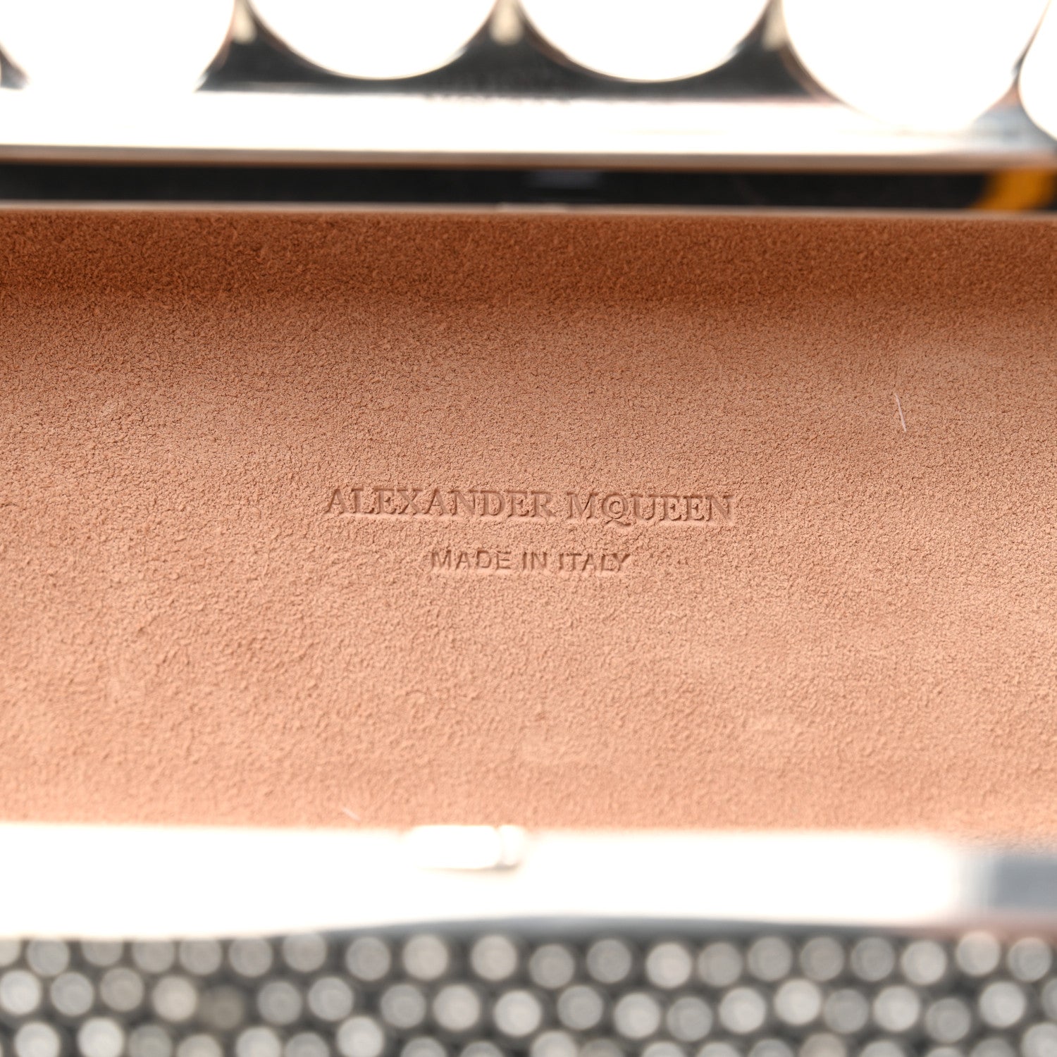 Alexander McQueen Nappa Studded Skull Knuckle Box Clutch Black 7 of 9