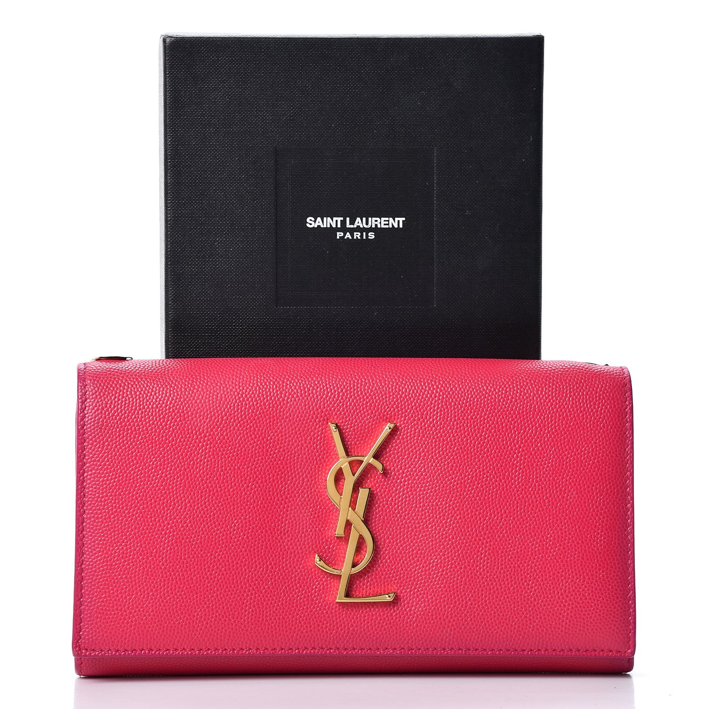 Grain De Poudre Classic Monogram Cassandre Wallet Fuchsia