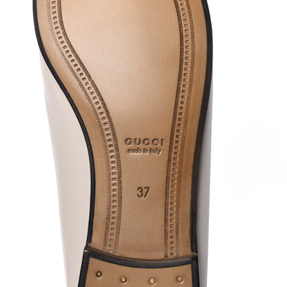 Gucci Lambskin Womens Brixton Horsebit Loafers 37 Mystic White 9 of 11