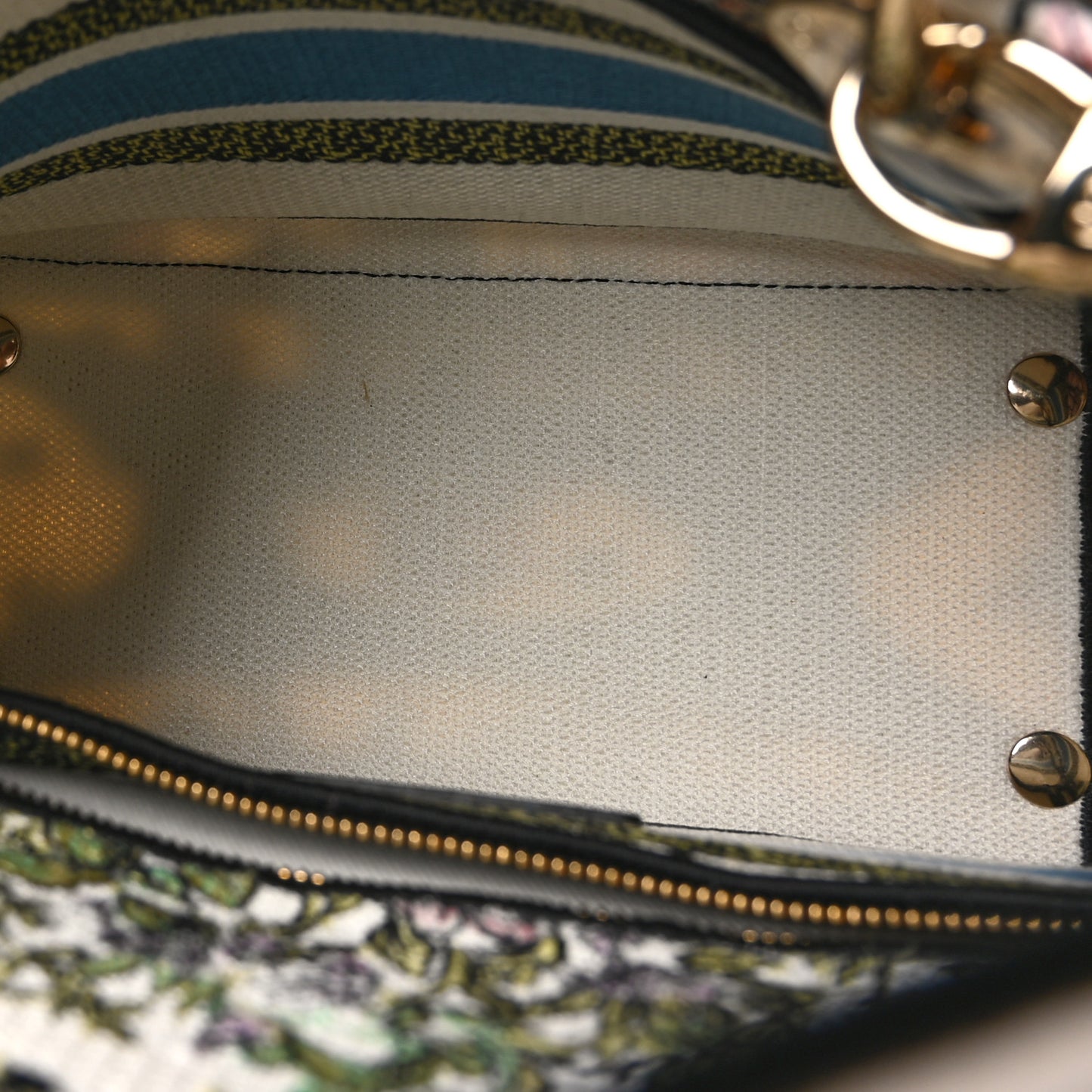 Canvas D-Constellation Embroidered Medium Lady D-Lite Latte Multicolor