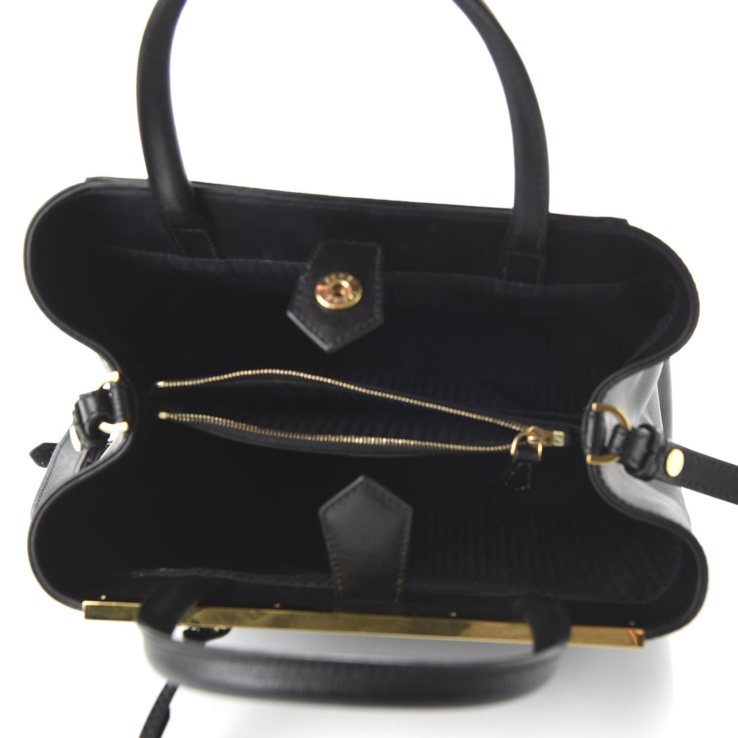 Fendi Vitello Elite Petite 2Jours Tote Black 6 of 10