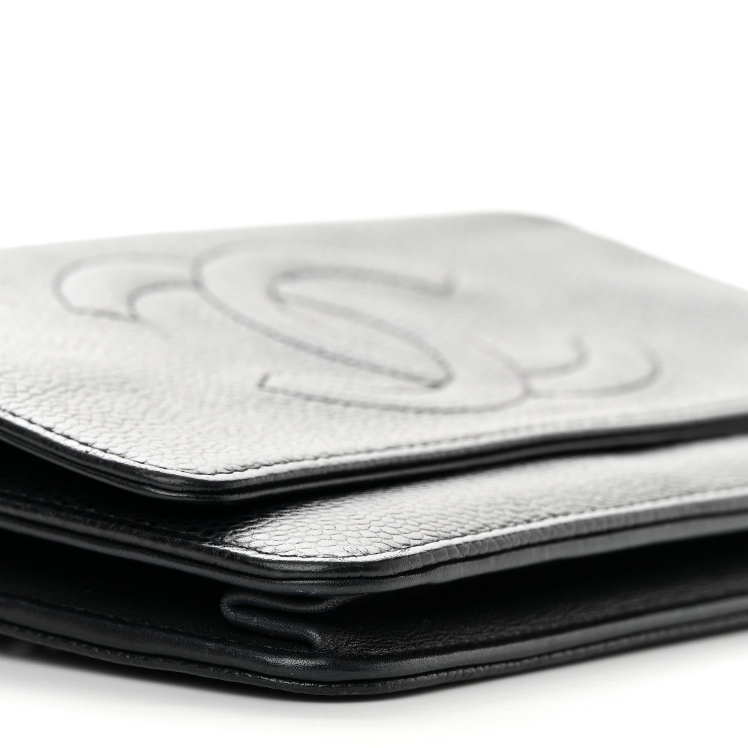 Chanel Caviar Timeless CC Wallet On Chain WOC Black 10 of 20