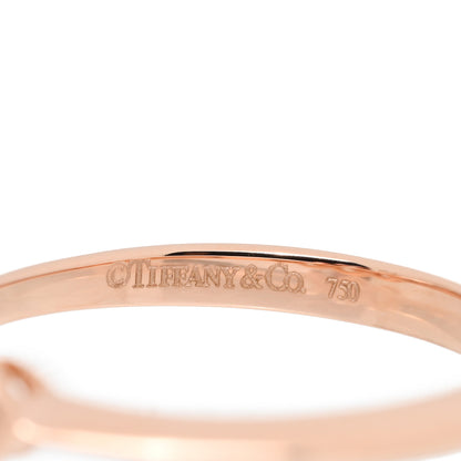 Tiffany 18K Rose Gold Diamond Three Stone Milgrain Ring 47 4 4 of 5