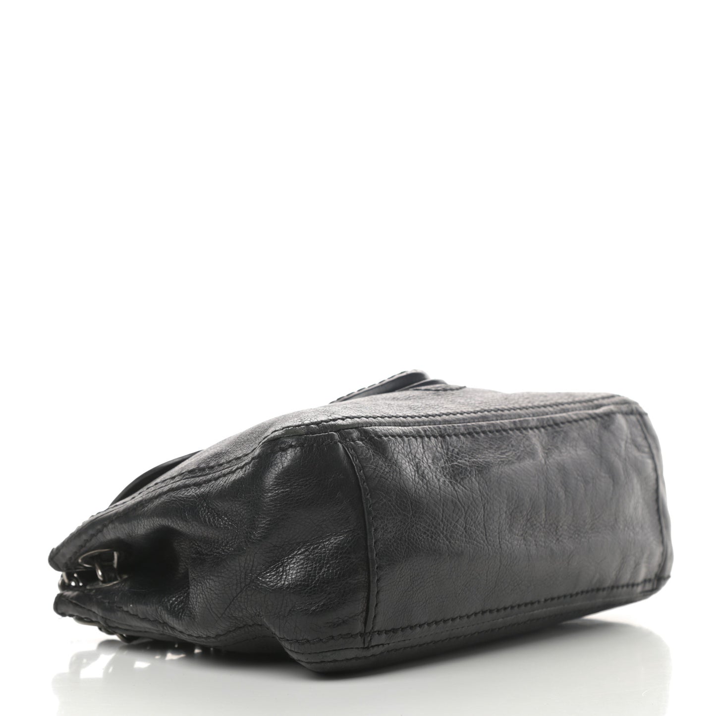 Vitello Shoulder Chain Bag Black