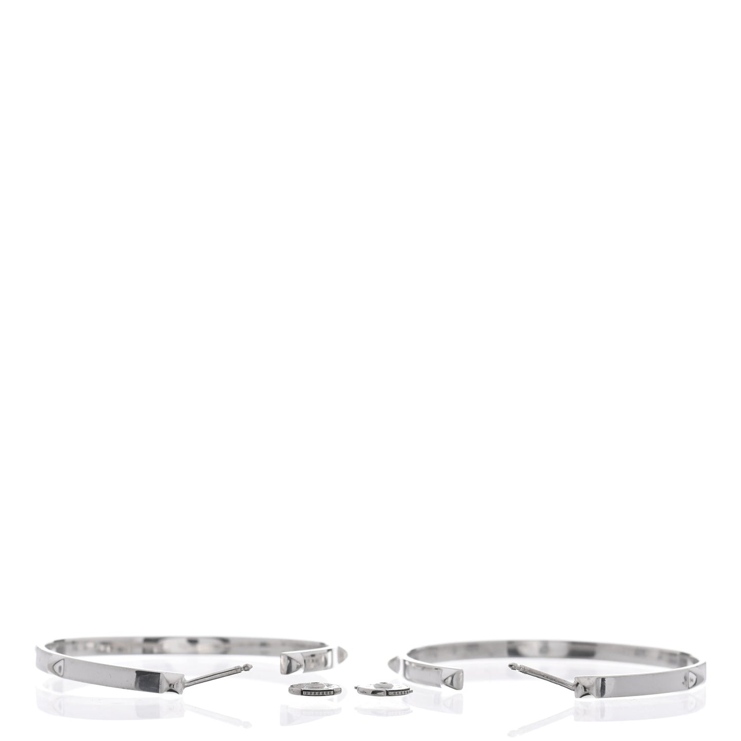 Sterling Silver Mini Clous Hoop Earrings
