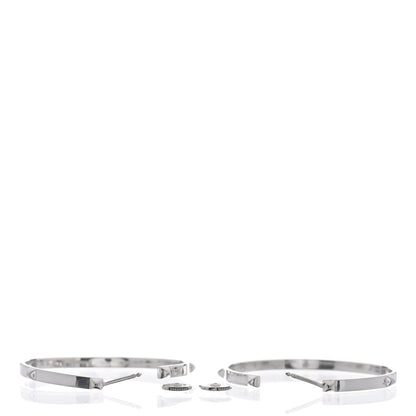 Hermes Sterling Silver Mini Clous Hoop Earrings 3 of 4