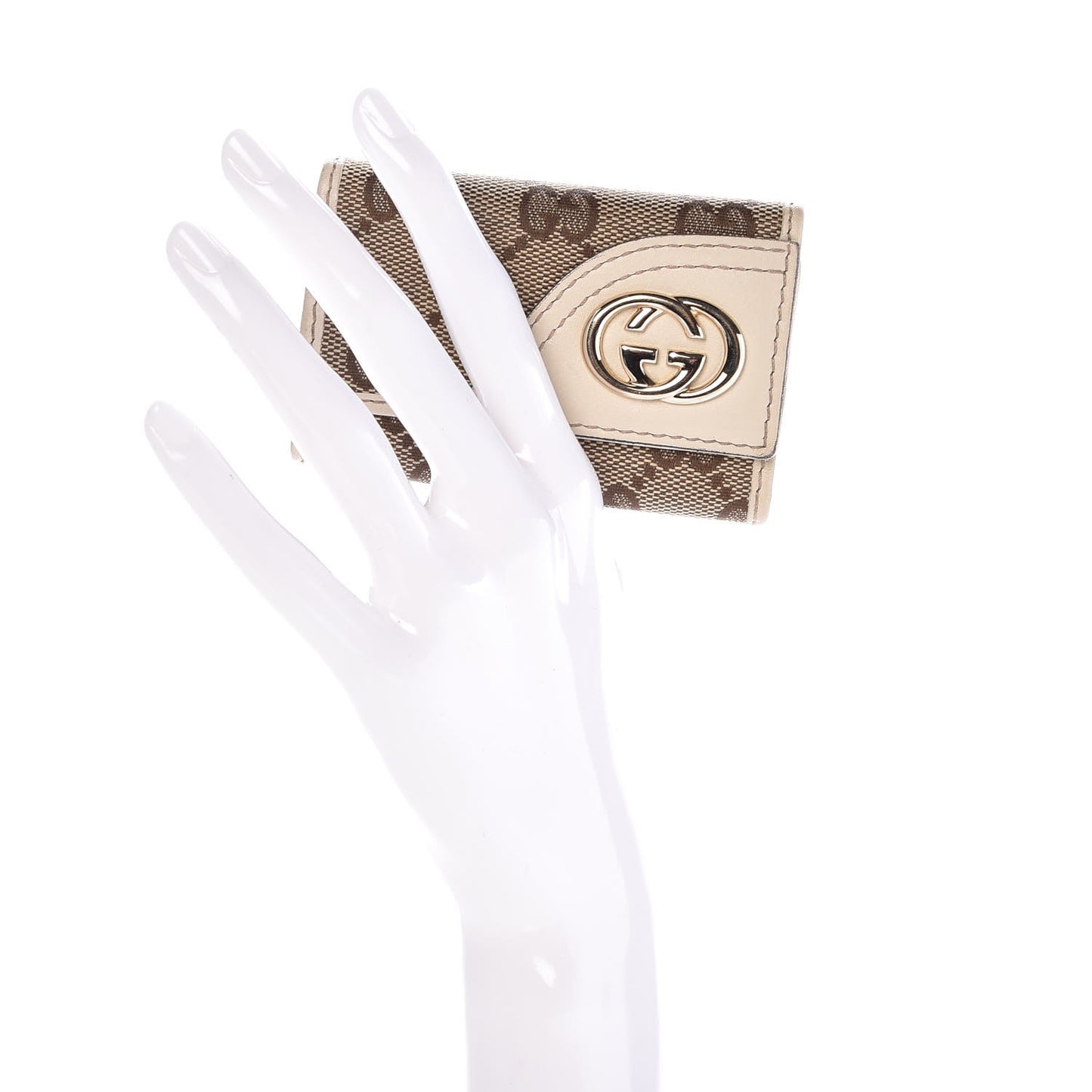 Monogram Britt 6 Key Holder Case White
