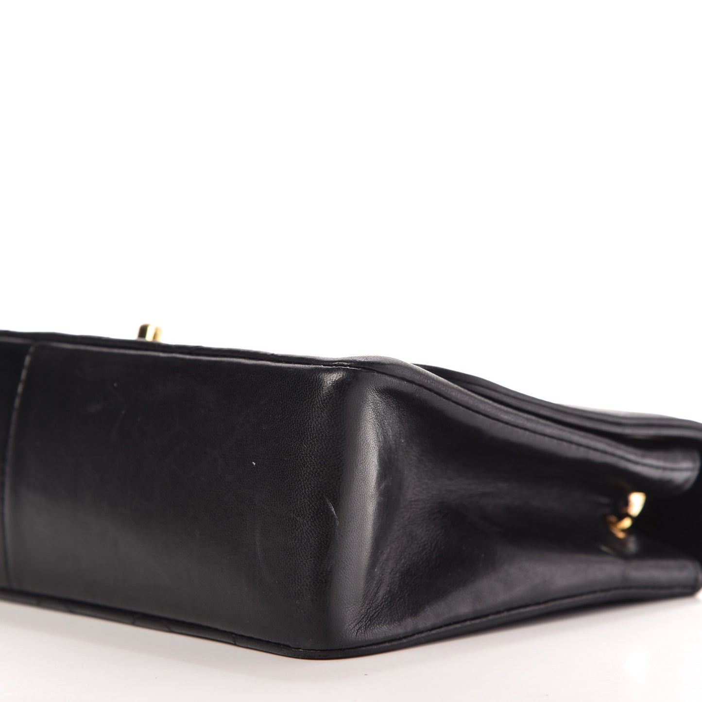 Lambskin Quilted Medium Single Flap Black