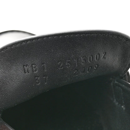 Hermes Calfskin Womens Icone Loafers 37 Black 9 of 10