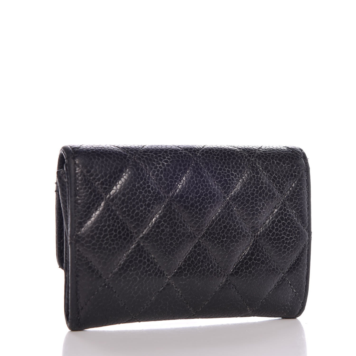 Chanel Caviar Quilted Flap Card Holder Black 3 of 9