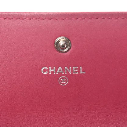 Chanel Patent Calfskin Quilted Large Brilliant Flap Wallet Fuchsia 6 of 9