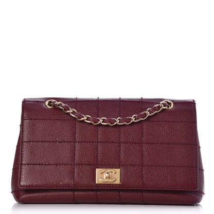 Chanel Caviar Square Stitched Medium Flap Burgundy 1 of 8