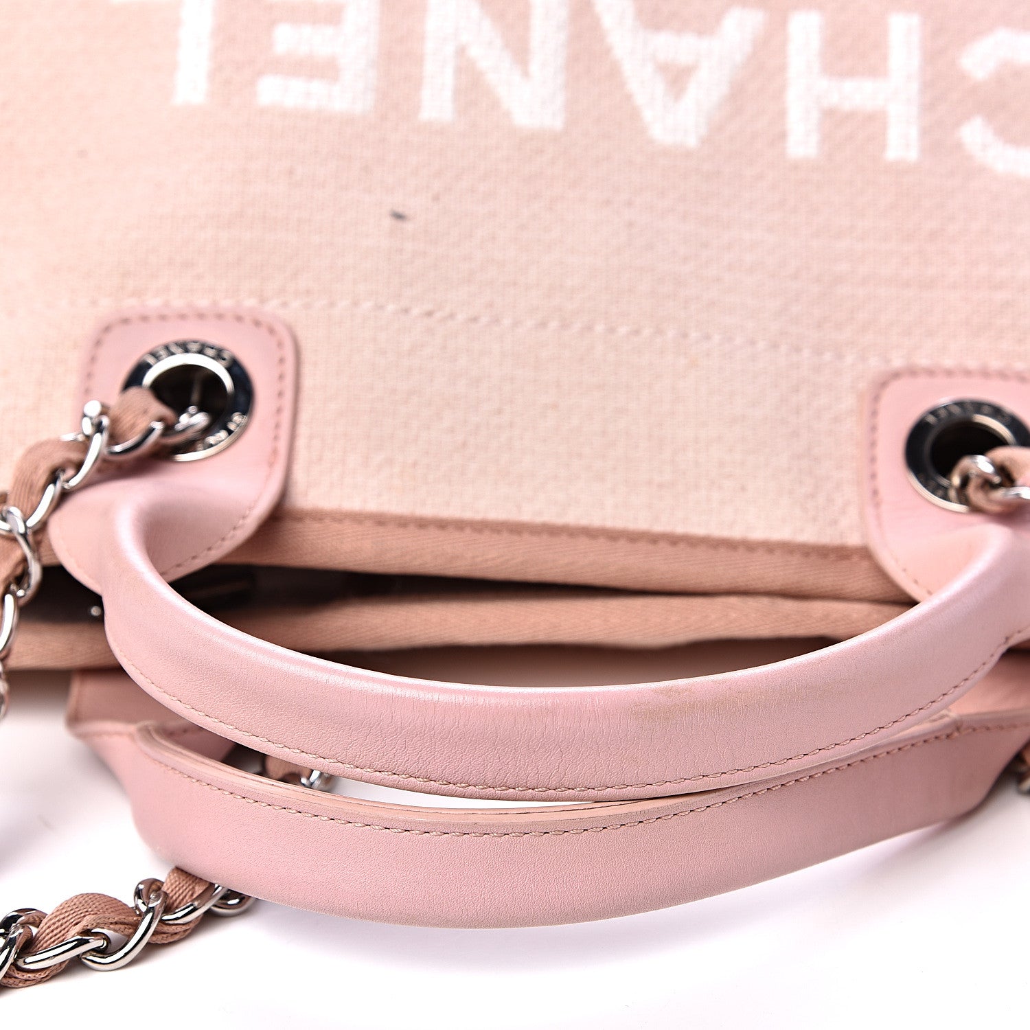 Chanel Canvas Medium Deauville Tote Pink 14 of 20