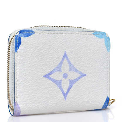 Louis Vuitton Monogram Giant By The Pool Zippy Coin Purse Blue 3 of 6