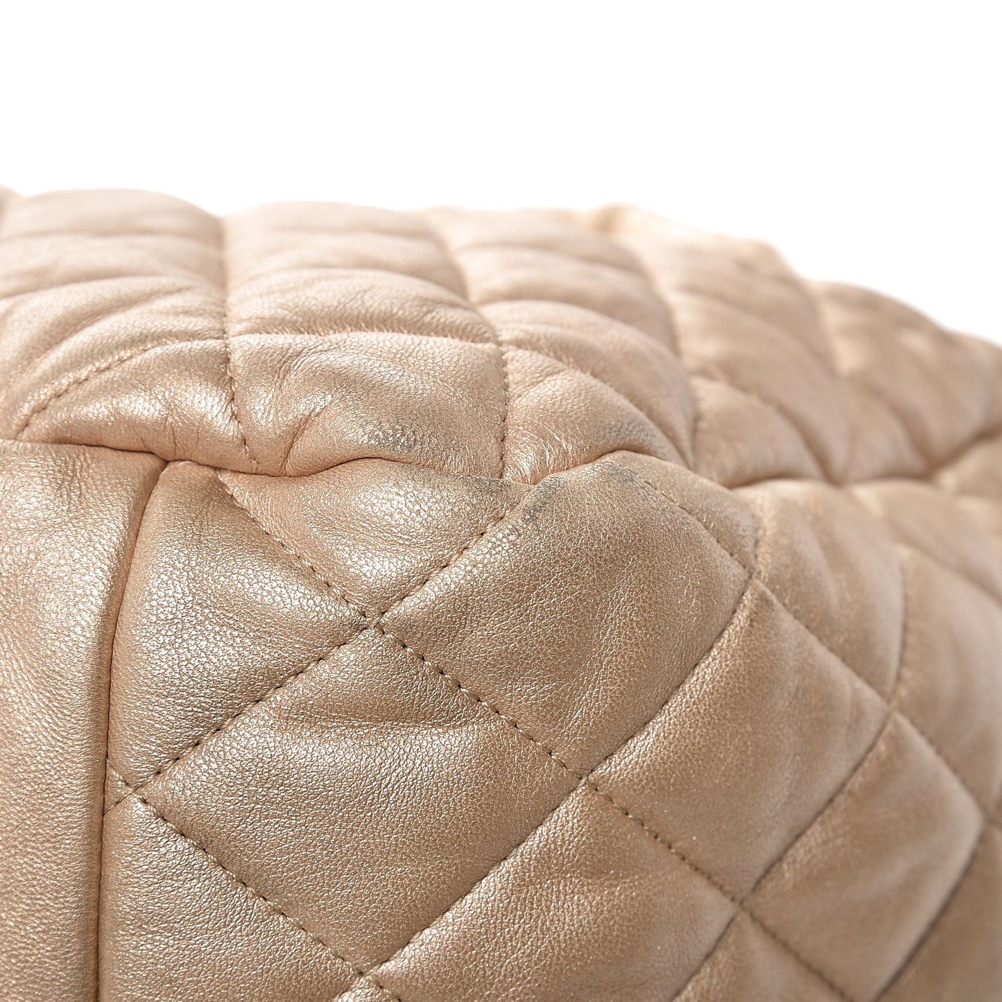 Metallic Lambskin Coco Cocoon Bowler Light Gold