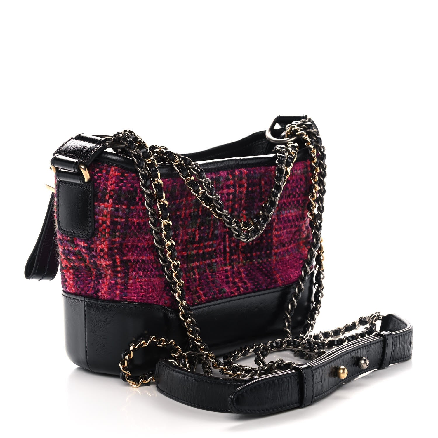 Chanel Tweed Calfskin Small Gabrielle Hobo Dark Navy 3 of 11