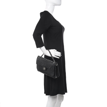 Chanel Aged Calfskin Quilted Medium Double Flap Black 2 of 12