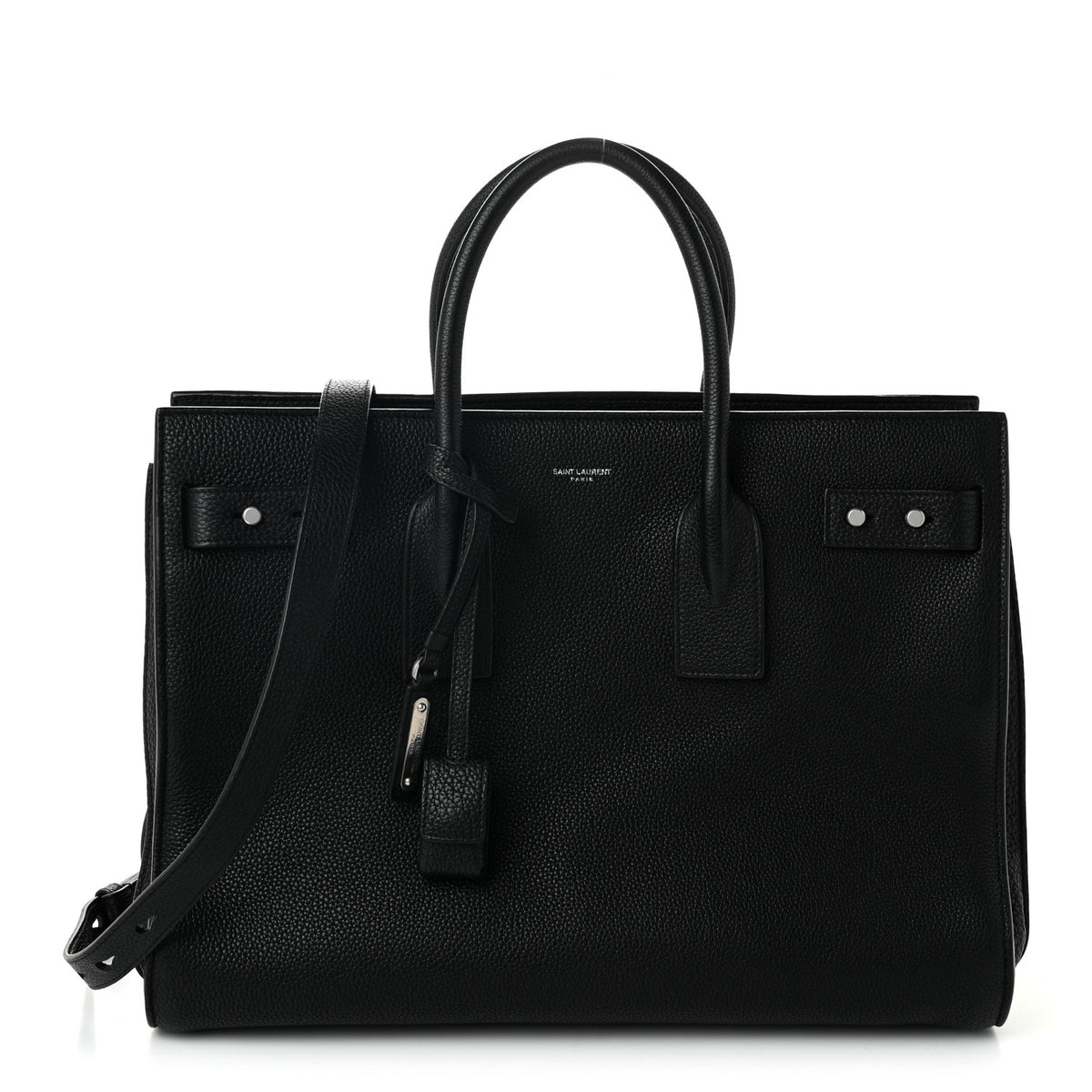 Saint Laurent Grained Calfskin Medium Souple Sac De Jour Black 1 of 10
