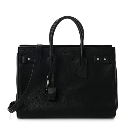 Saint Laurent Grained Calfskin Medium Souple Sac De Jour Black 1 of 10