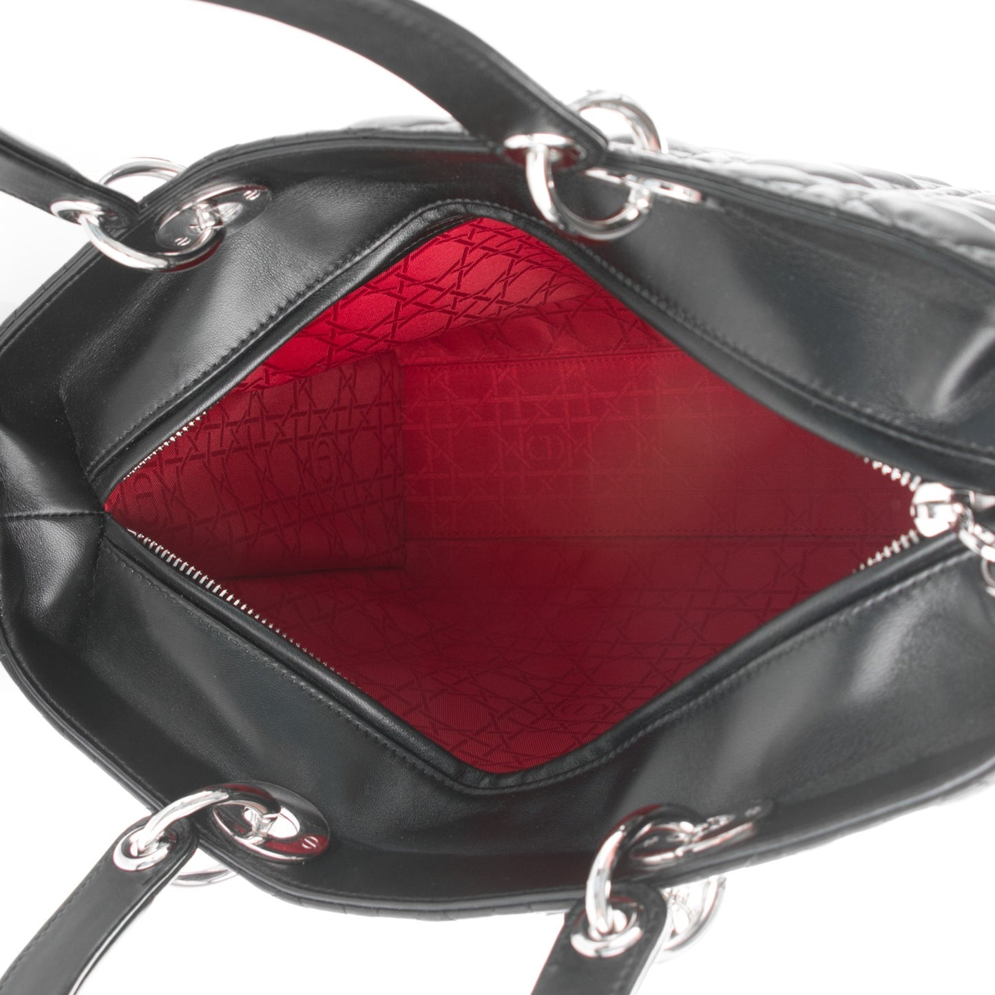 Lambskin Cannage Large Lady Dior Black