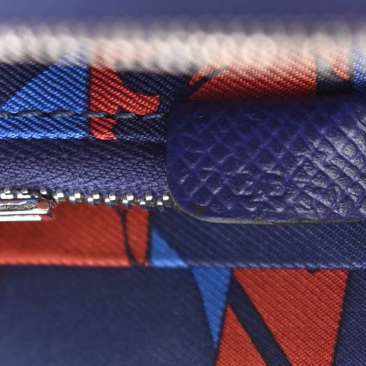 Hermes Epsom Silk'in Compact Wallet Bleu Saphir 7 of 8