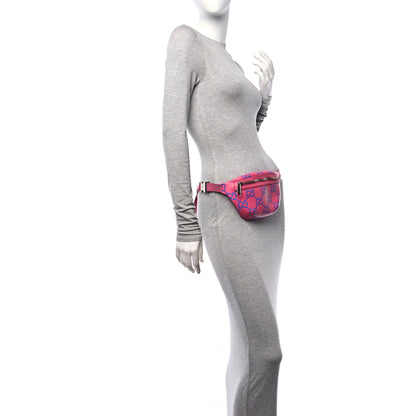 Gucci Calfskin GG Tennis Bi-Color Embossed Belt Bag Modern Fucsia Modern Blue 2 of 10