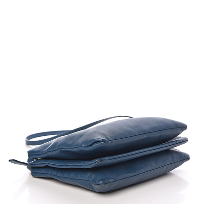 Celine Lambskin Small Trio Crossbody Bag Denim 4 of 13