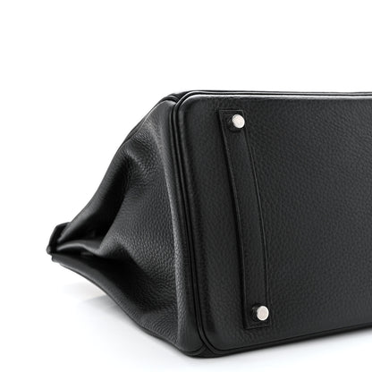 Hermes Taurillon Clemence Birkin 35 Black 9 of 11