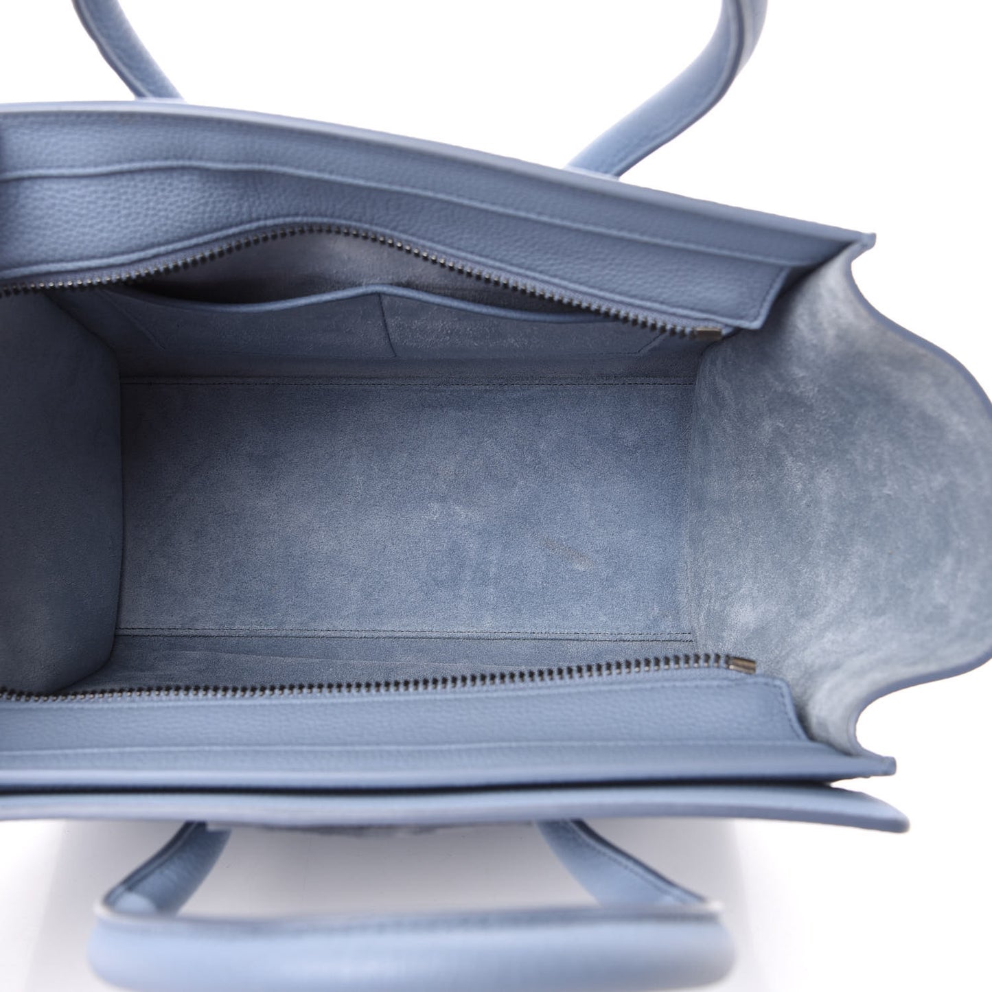 Drummed Calfskin Micro Luggage Slate
