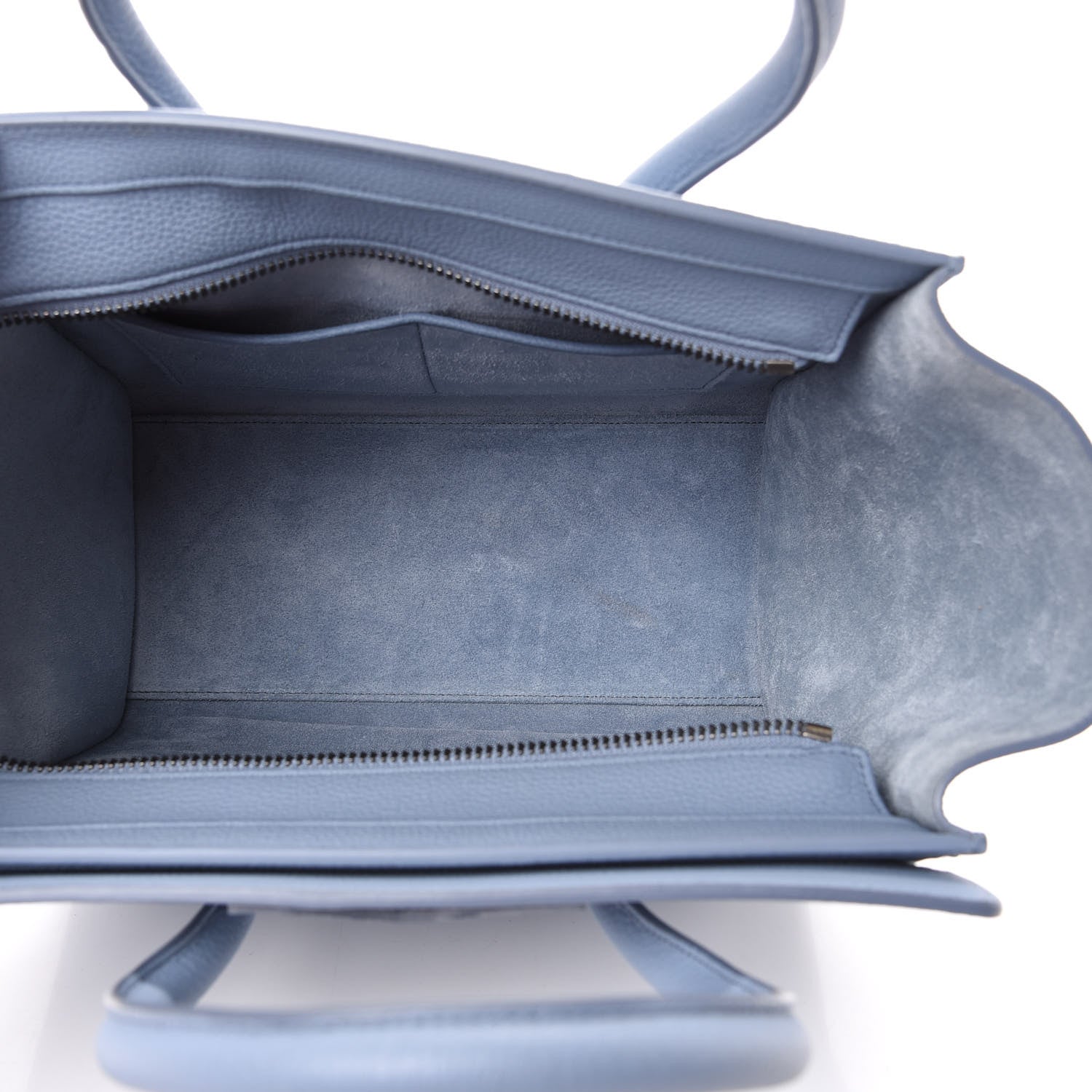 Celine Drummed Calfskin Micro Luggage Slate 4 of 11