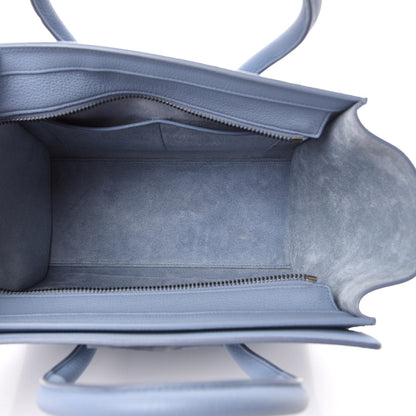 Celine Drummed Calfskin Micro Luggage Slate 4 of 11