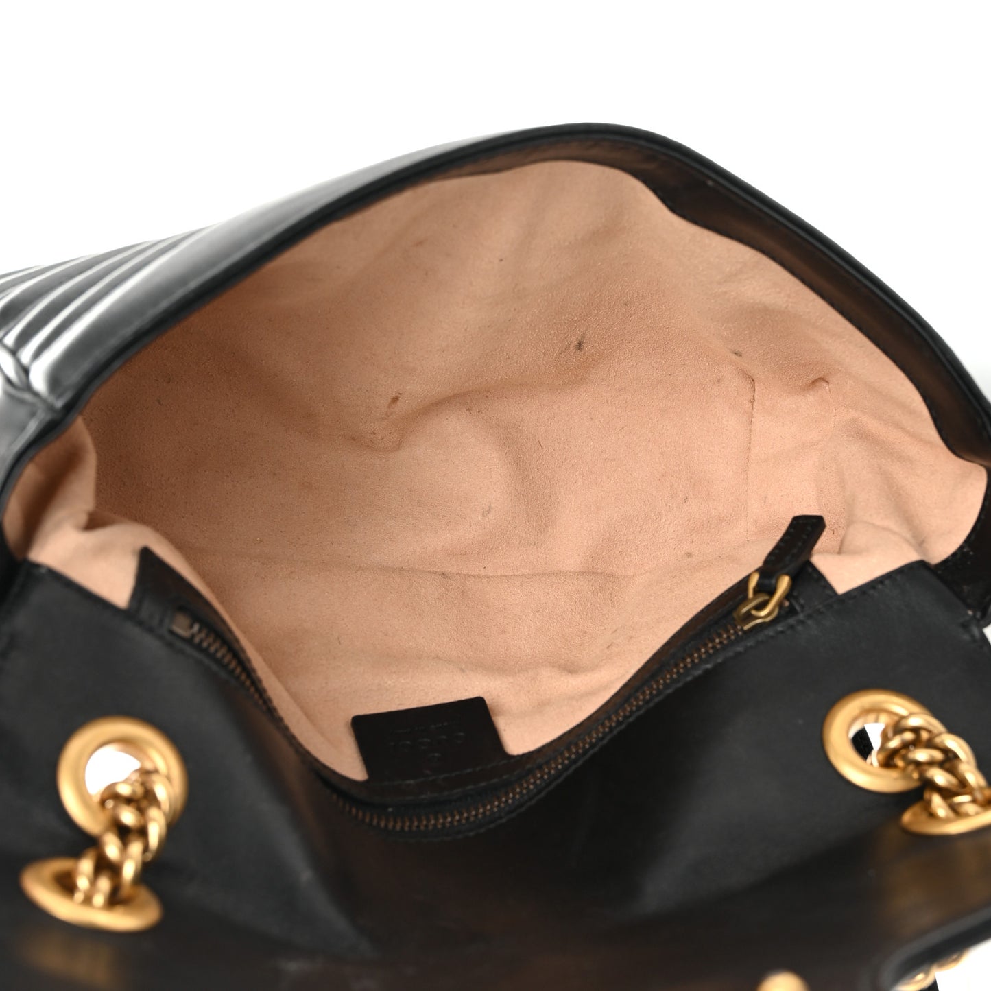 Calfskin Matelasse Small GG Marmont Shoulder Bag Black