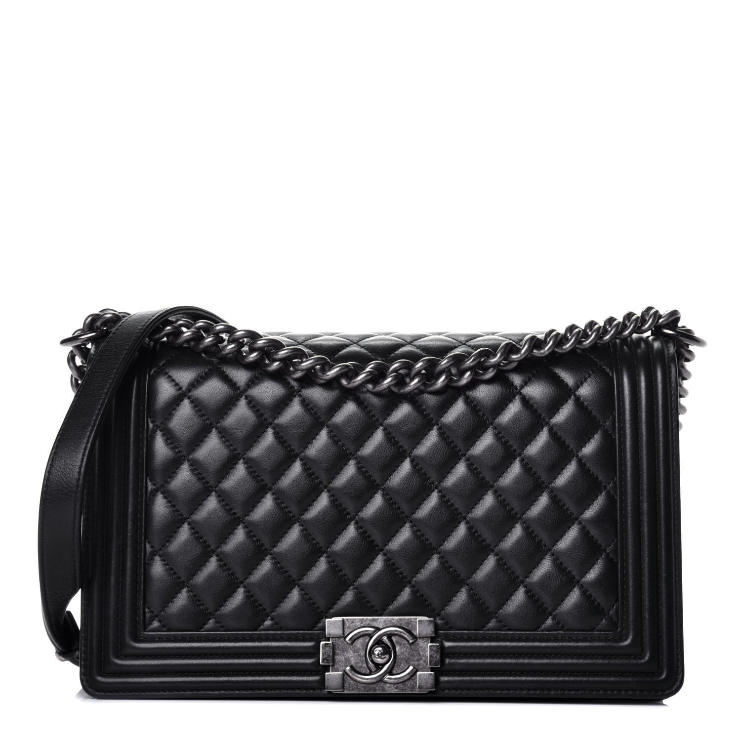 Chanel Calfskin Quilted New Medium Boy Flap Black 1 of 9