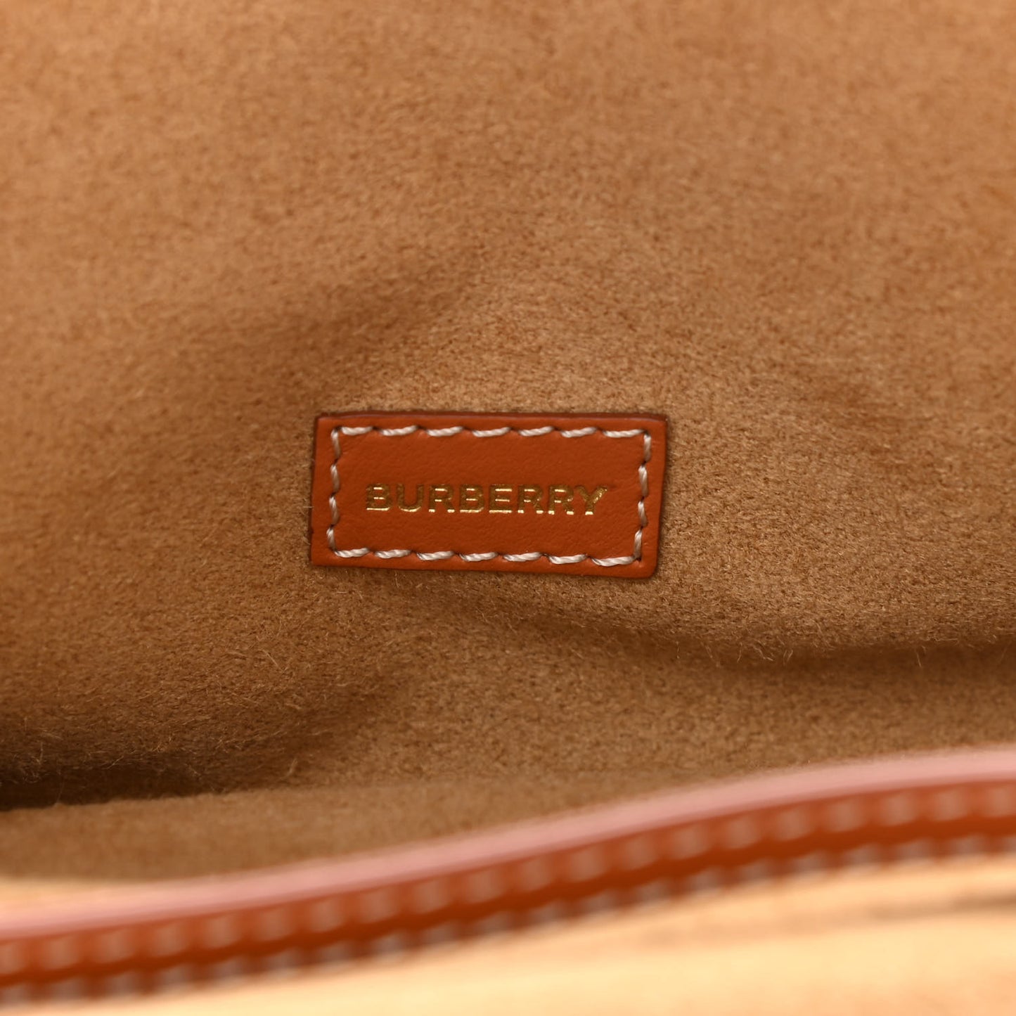 Canvas Calfskin Pocket Crossbody Bag Tan