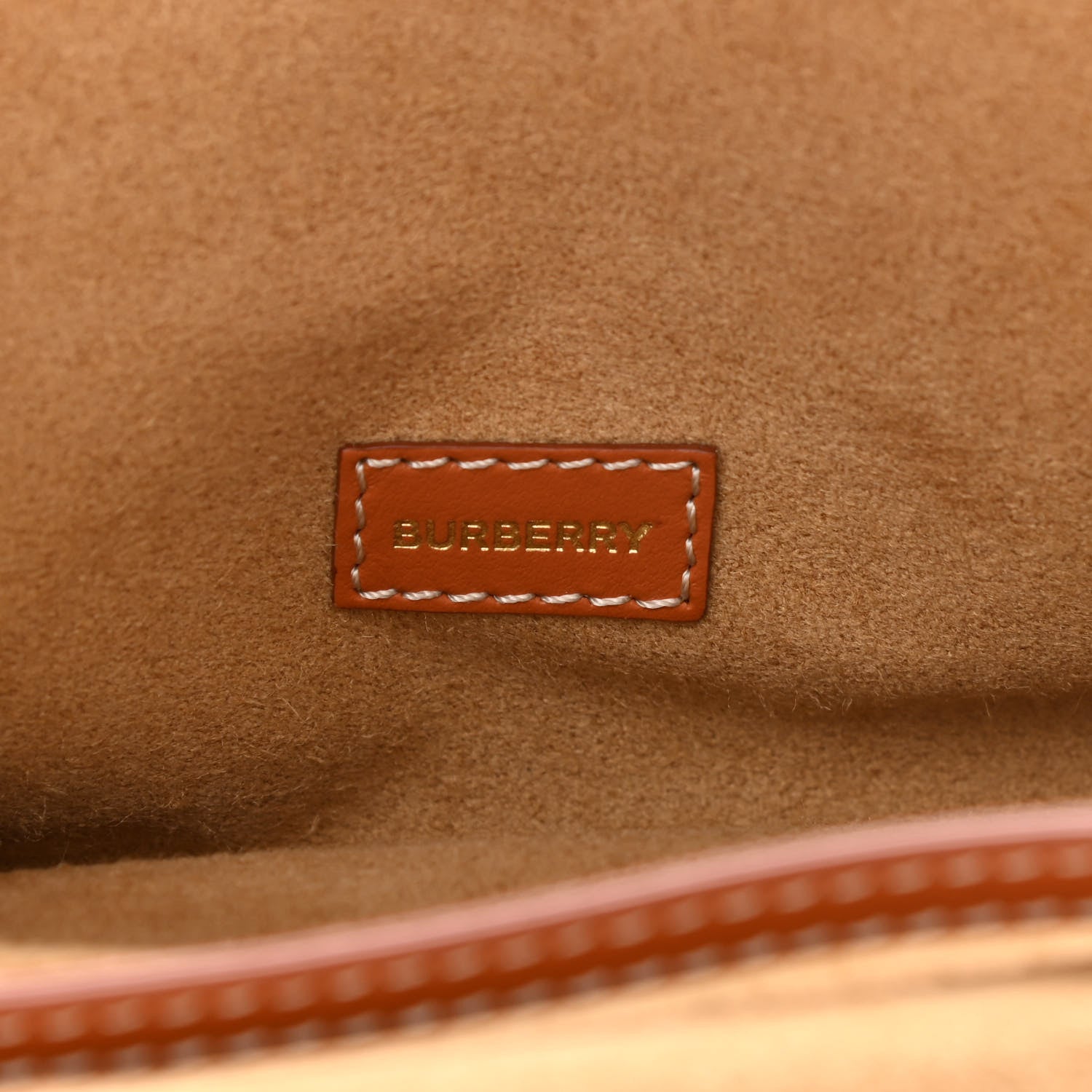 Burberry Canvas Calfskin Pocket Crossbody Bag Tan 6 of 8