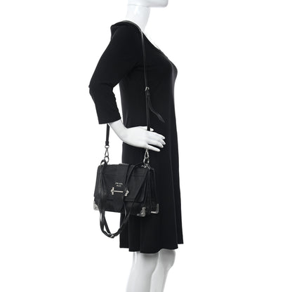 Prada Glace Calfskin Large Soft Cahier Bag Black 2 of 10