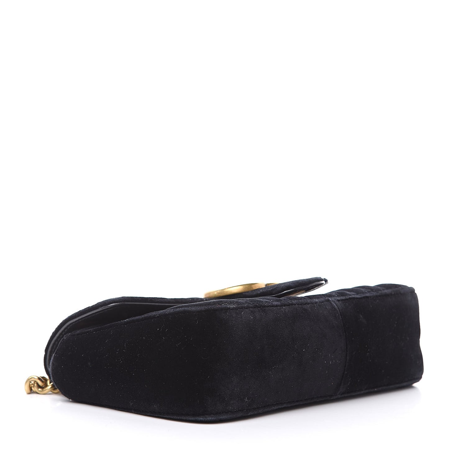 Velvet Matelasse Mini GG Marmont Shoulder Bag Black