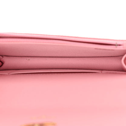 Chanel Caviar Quilted Flap Phone Holder With Chain Light Pink 5 of 13