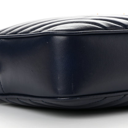 Saint Laurent Calfskin Matelasse Monogram Lou Camera Bag Deep Marine 9 of 12