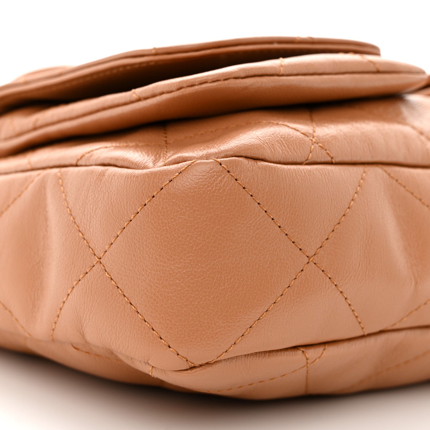 Chanel Shiny Calfskin Quilted Small Supple Twins Hobo Bag Brown 9 of 11
