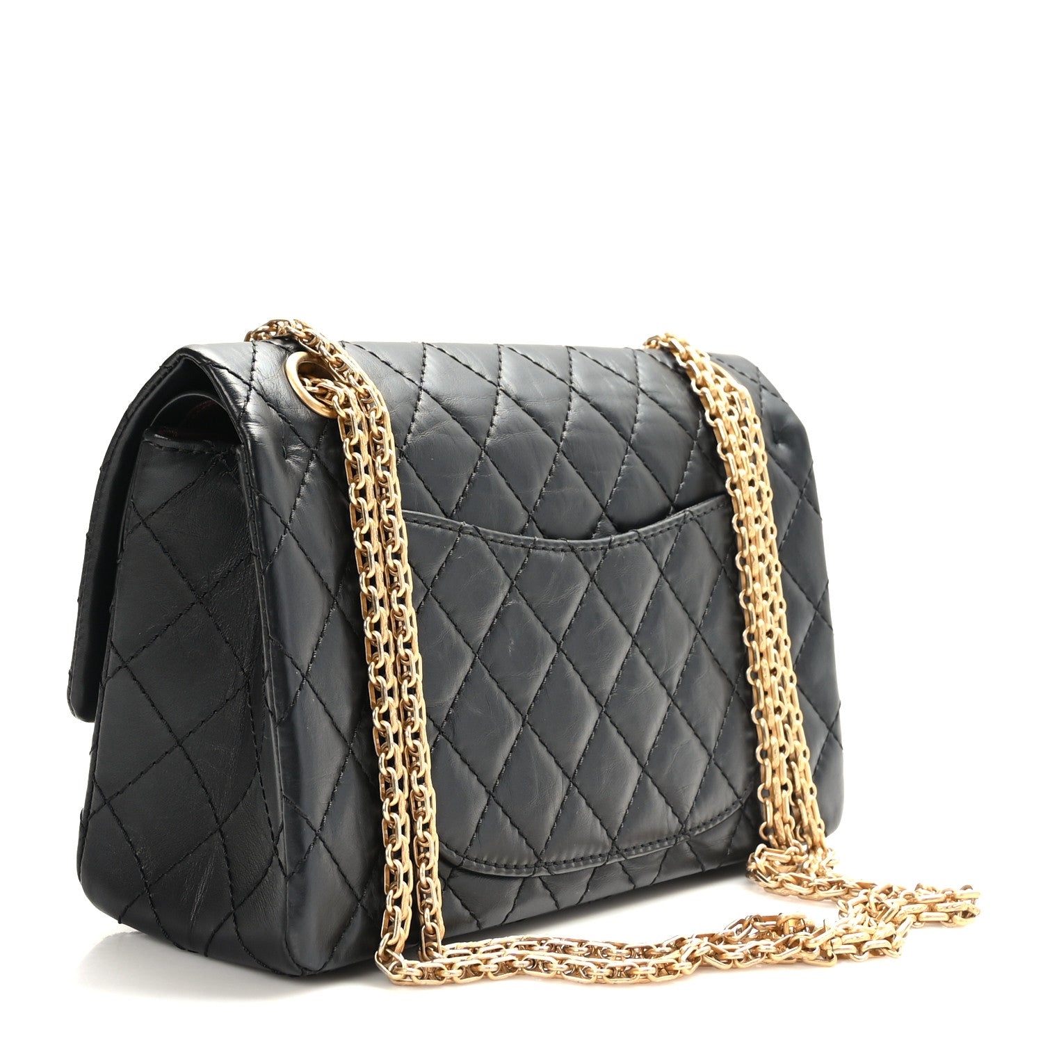 Chanel Aged Calfskin Quilted 2.55 Reissue 225 Flap Black 3 of 9