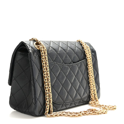 Chanel Aged Calfskin Quilted 2.55 Reissue 225 Flap Black 3 of 9