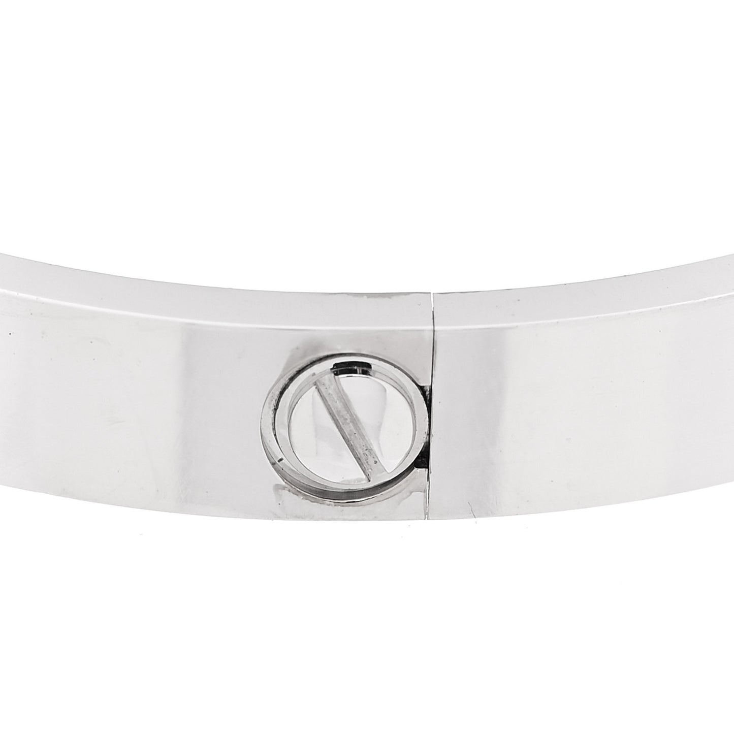 18K White Gold 4 Diamond Love Bracelet 17