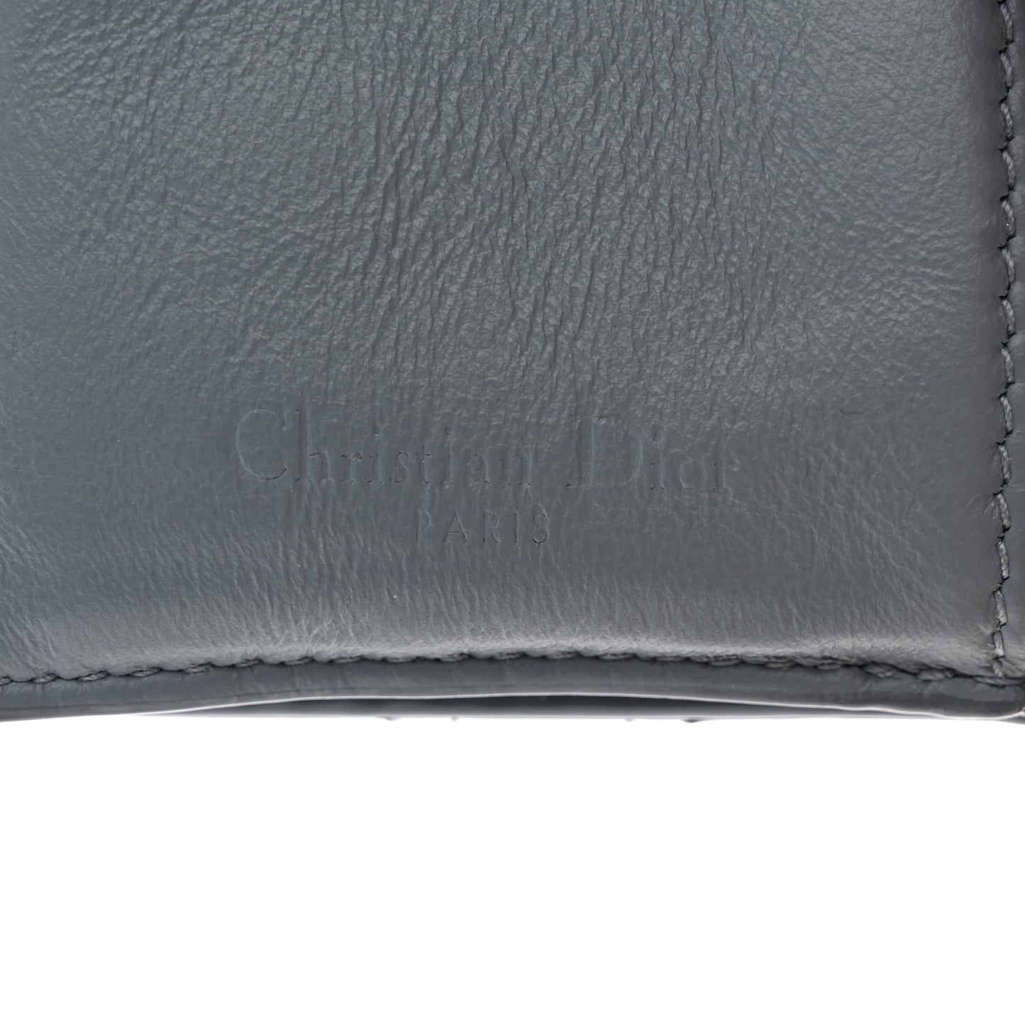 Patent Cannage Lady Dior Lotus Wallet Light Blue