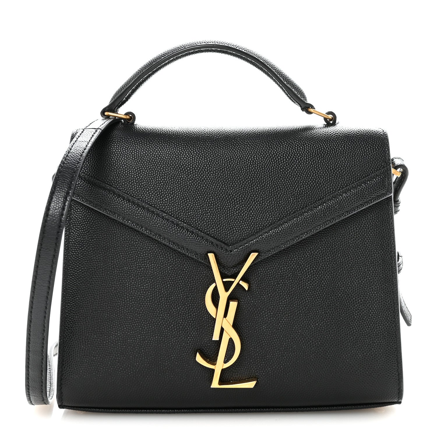 Saint Laurent Grain De Poudre Mini Classic Monogram Cassandra Top Handle Black 1 of 9